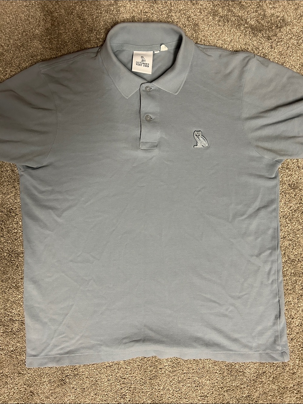 Vintage OVO Classic Light Blue Logo Polo